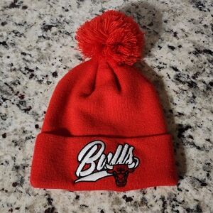 One Size Fits Most Red Bulls Pom-Pom Beanie